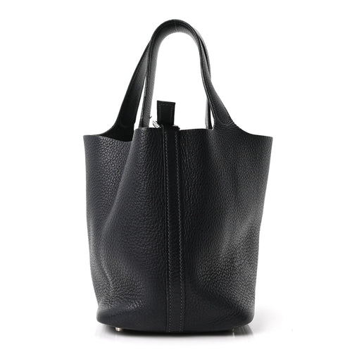 Taurillon Clemence Picotin Lock 18 Pm Bl Handbag