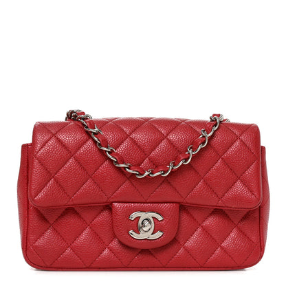 Mini Quilted Caviar Flap Shoulder Bag - Tan