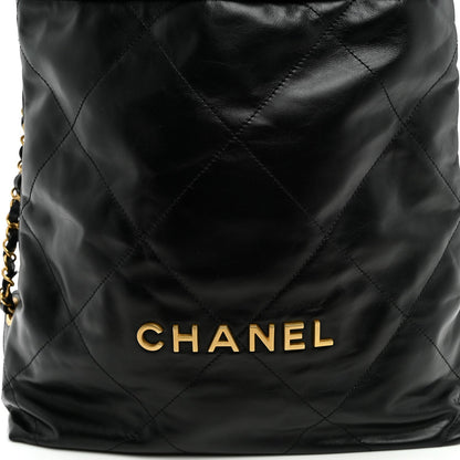 Quilted Calfskin Backpack - Black