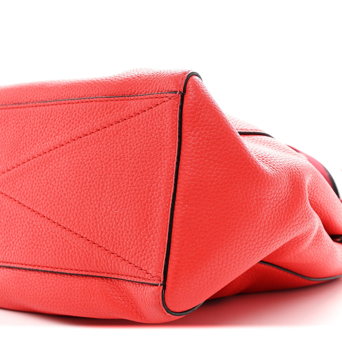 Calfskin Satchel Bag - Red