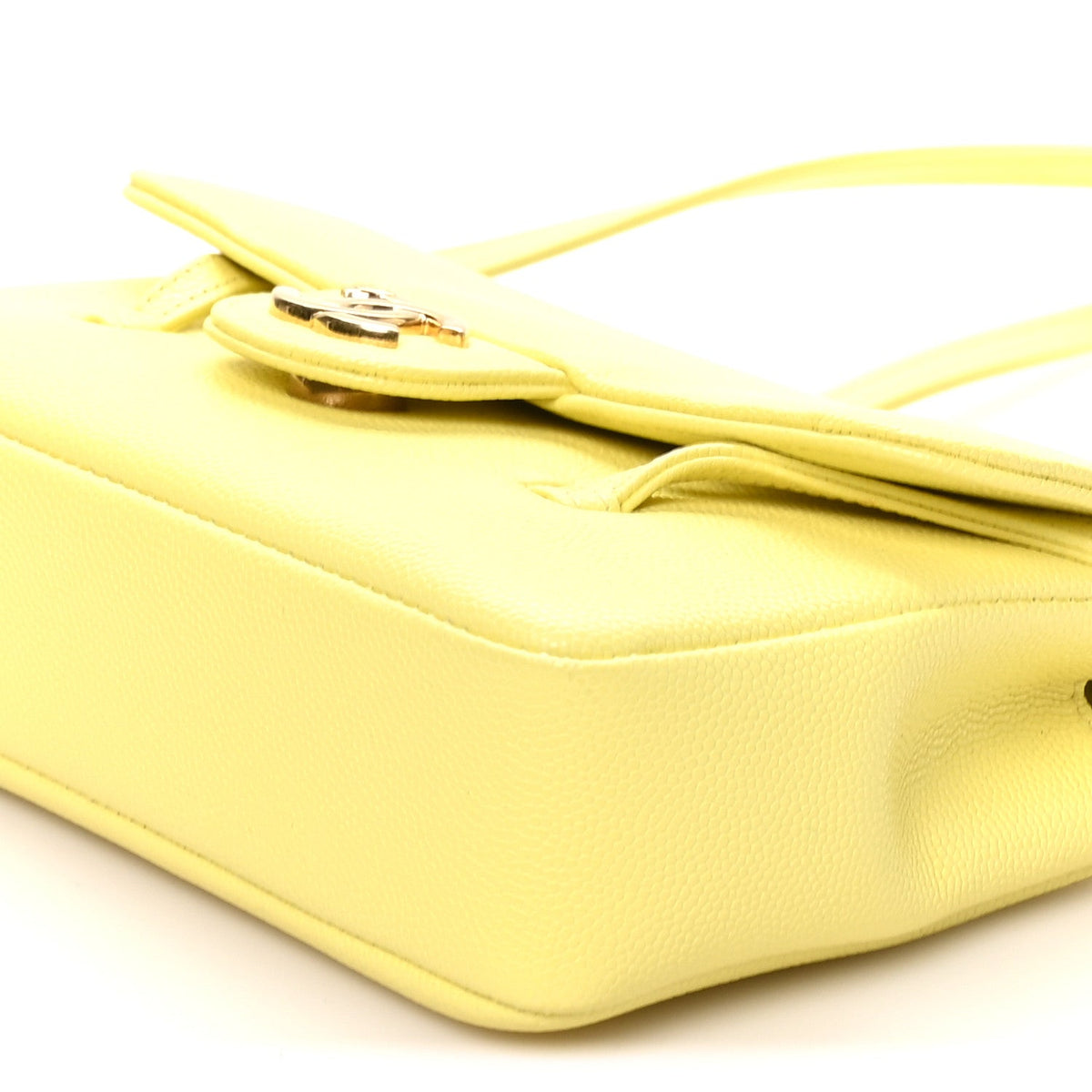Mini Caviar Shoulder Bag - Yellow