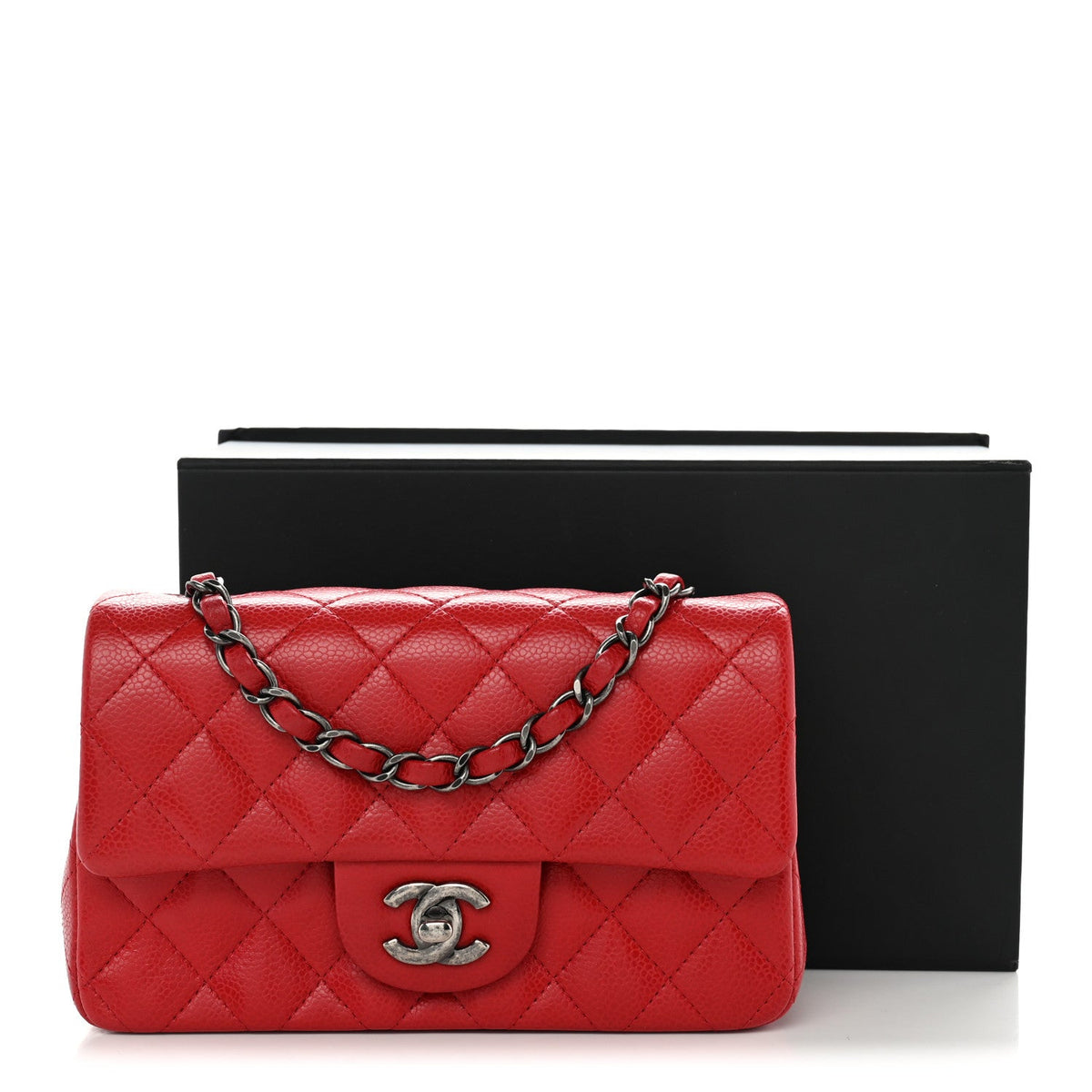 Mini Quilted Caviar Flap Shoulder Bag - Tan