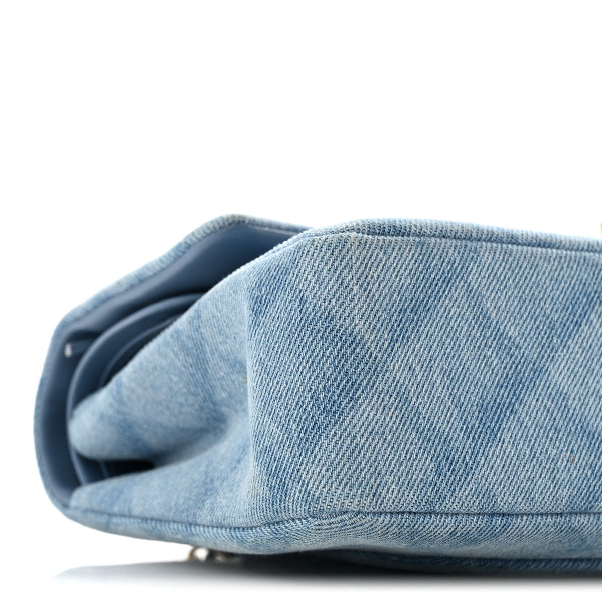 Medium Quilted Flap Shoulder Bag - Light Blue