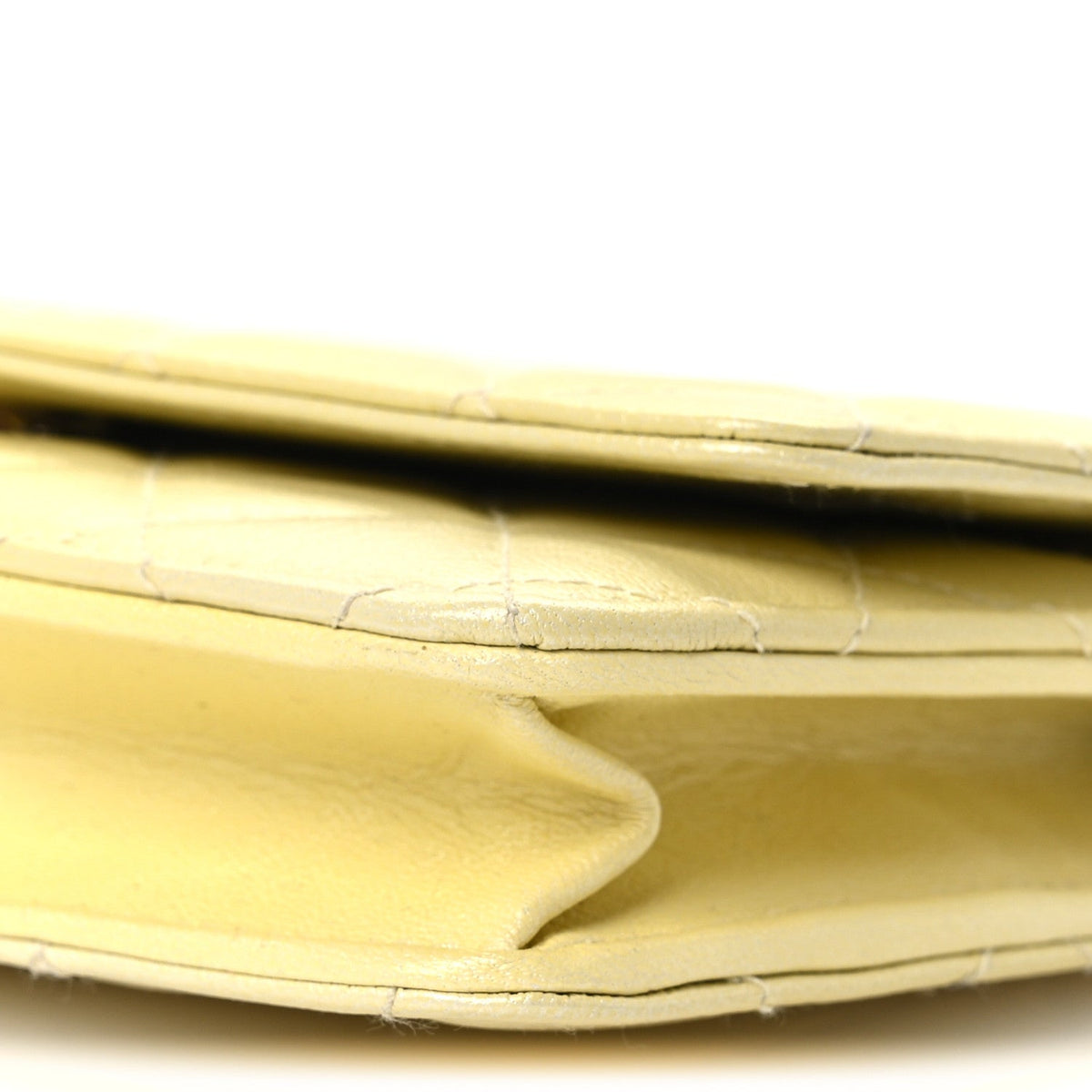 Quilted Goatskin Wallet Bag - Yellow