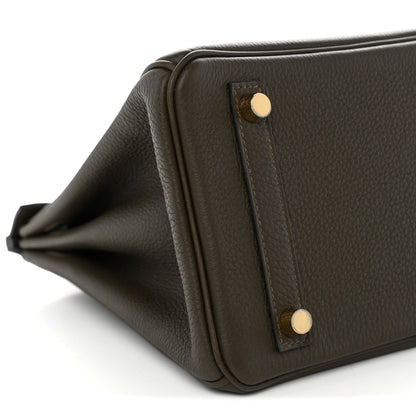 Togo Birkin 25 Vert Loden Handbag