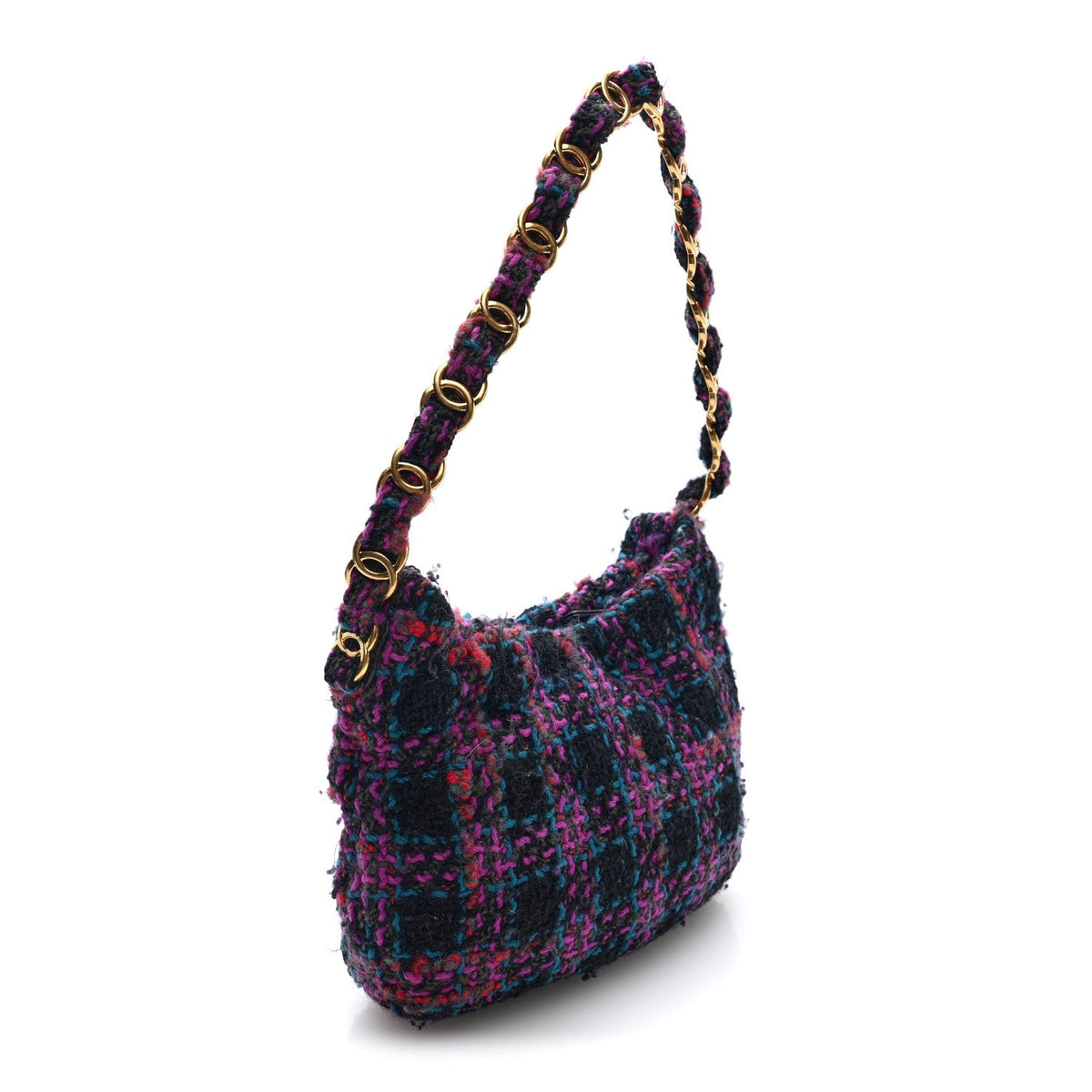 Quilted Hobo Bag - Purple