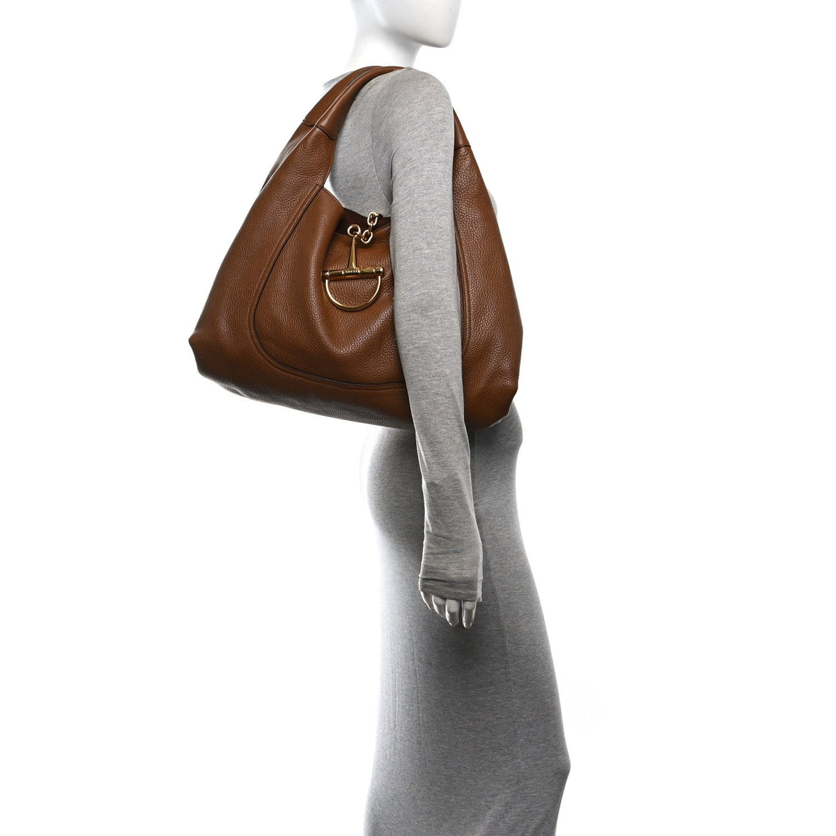 Maxi Calfskin Shoulder Bag - Brown