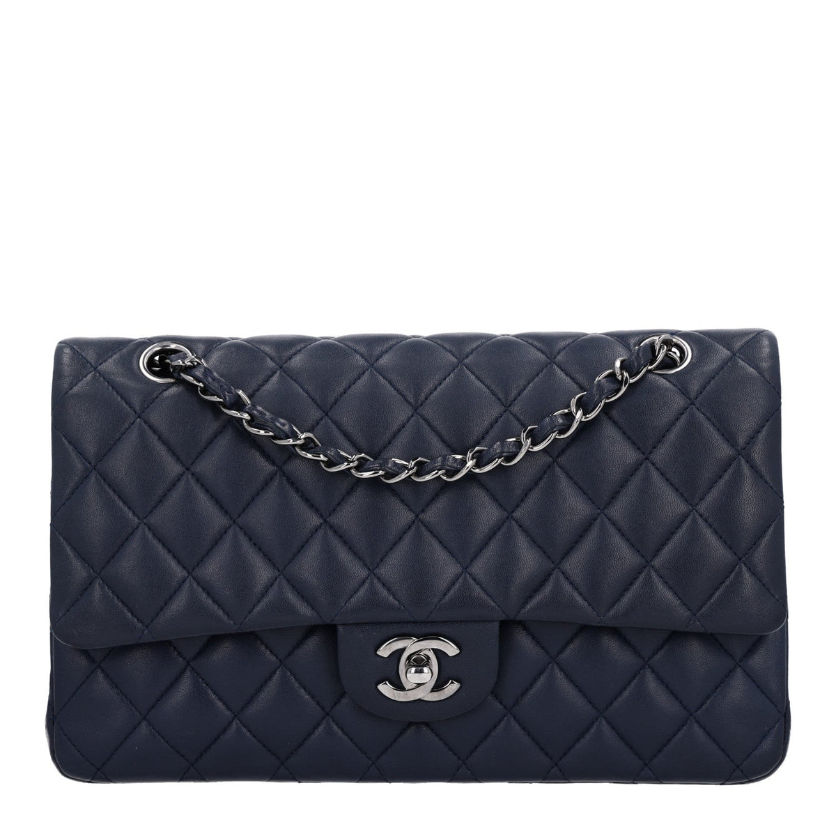 Medium Quilted Lambskin Flap Shoulder Bag