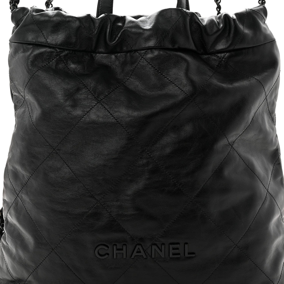 Quilted Calfskin Backpack - Black