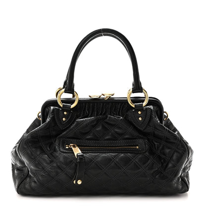 Quilted Calfskin Handbag - Black