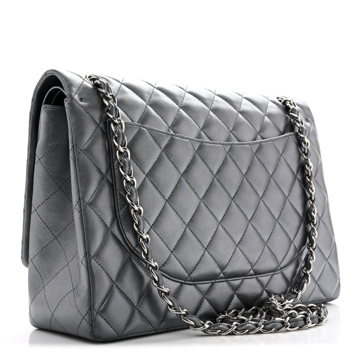 Maxi Quilted Lambskin Flap Shoulder Bag
