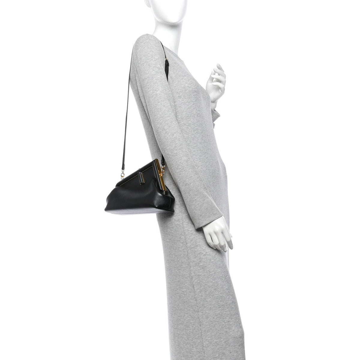 Small Nappa Handbag - Black