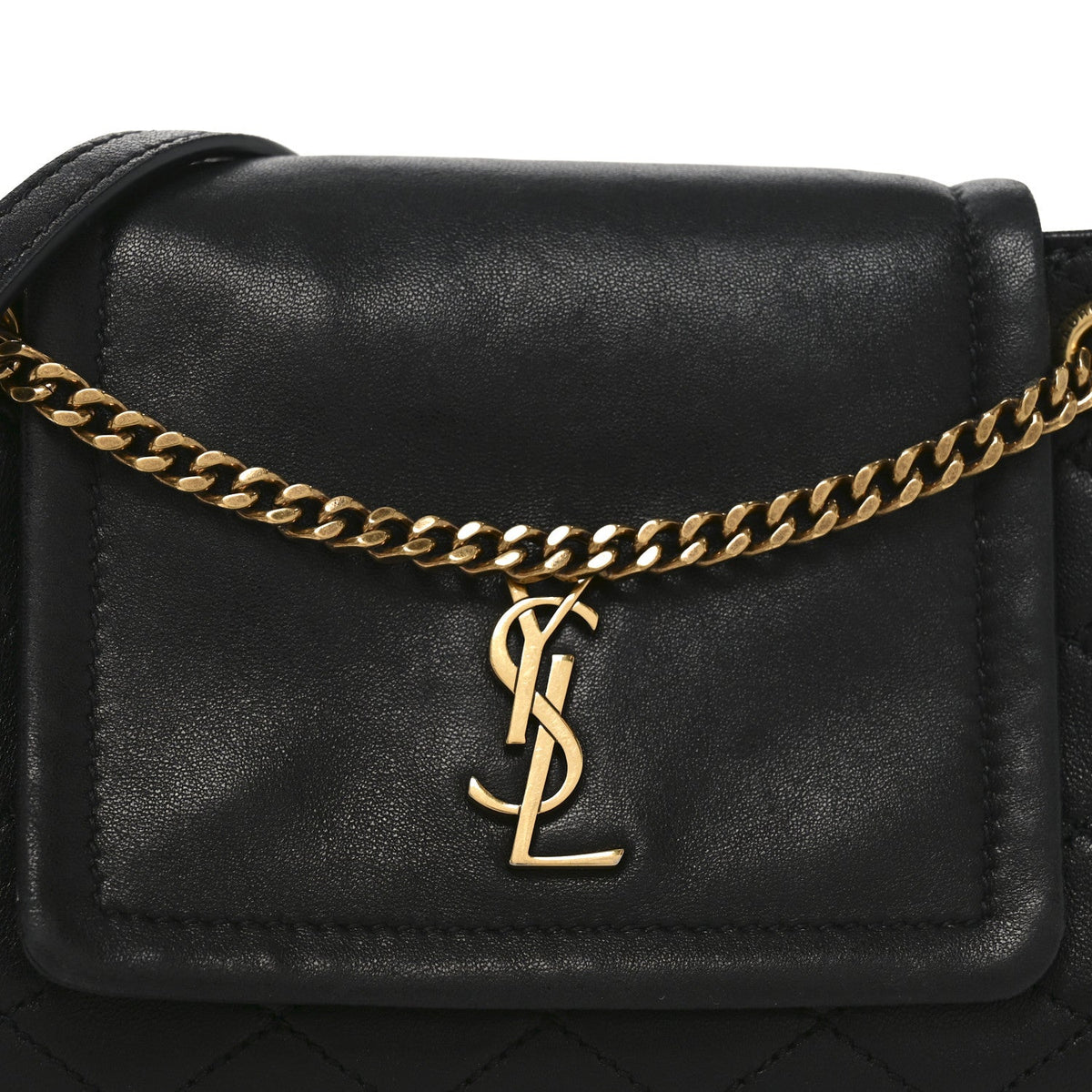 Mini Quilted Lambskin Handbag - Black