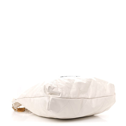 Large Quilted Calfskin Handbag - White
