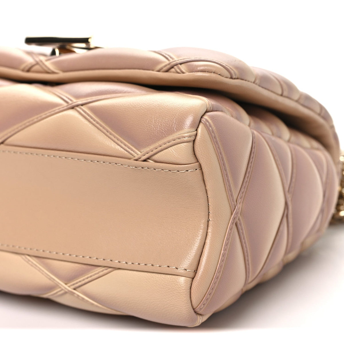 Lambskin Handbag - Beige