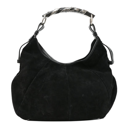 Suede Hobo Bag - Black