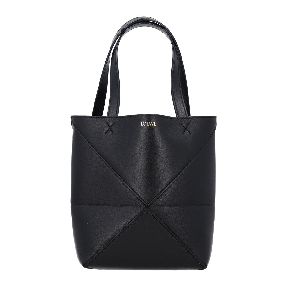 Mini Calfskin Tote Bag - Black