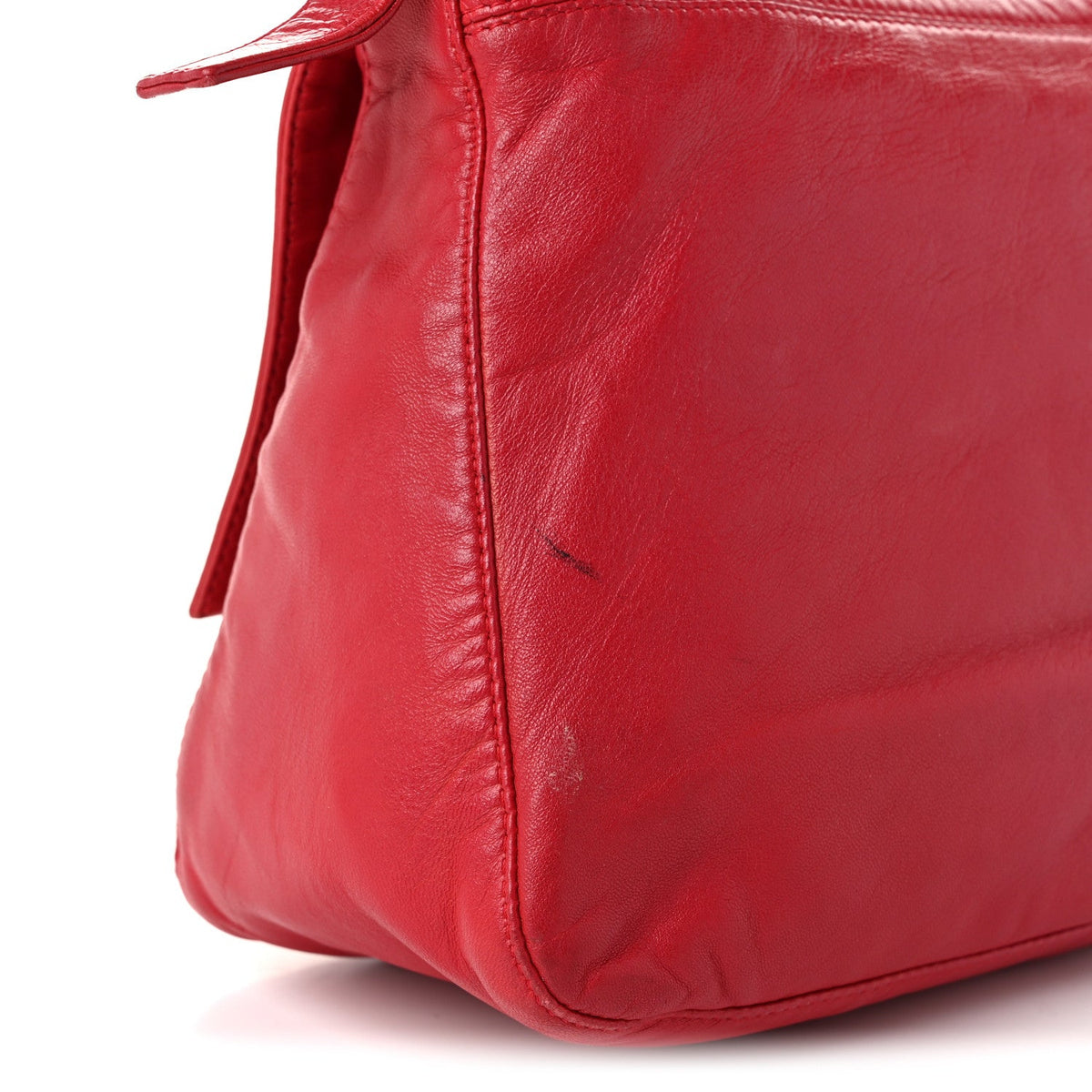 Calfskin Handbag - Red