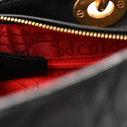 Medium Lambskin Handbag - Black