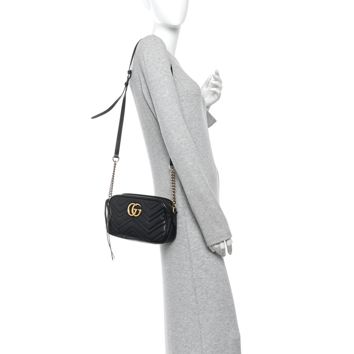 Small Calfskin Shoulder Bag - Black