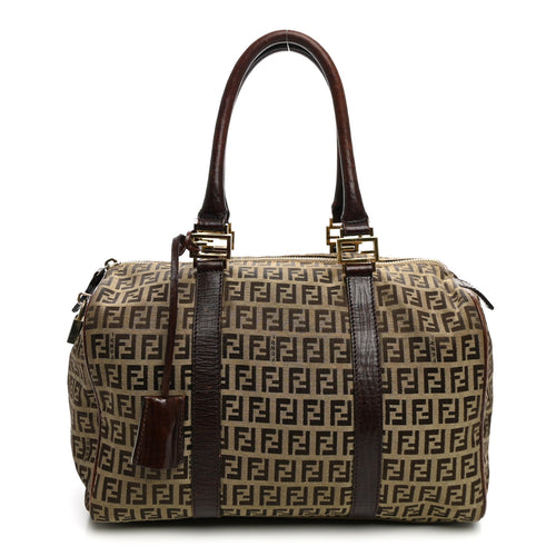 Zucchino Vitello Boston Mogano Panna Bru Handbag
