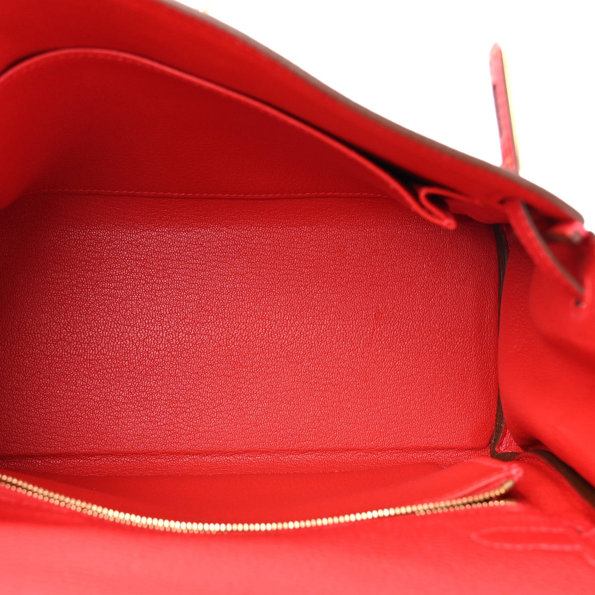 Togo Kelly Retourne 25 Rouge Casaque Handbag