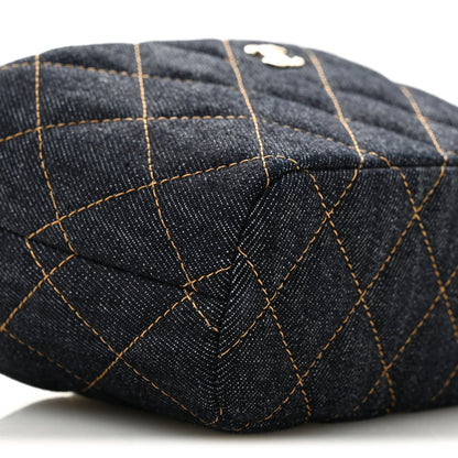 Quilted Hobo Bag - Blue