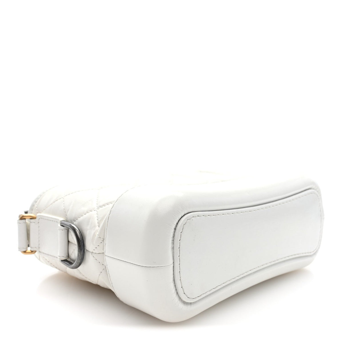 Small Quilted Calfskin Hobo Bag - White