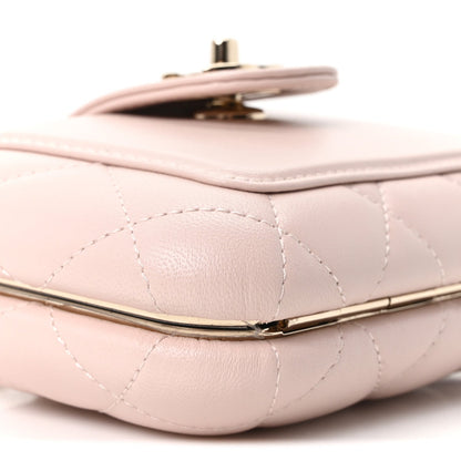 Mini Quilted Lambskin Handbag - Pink