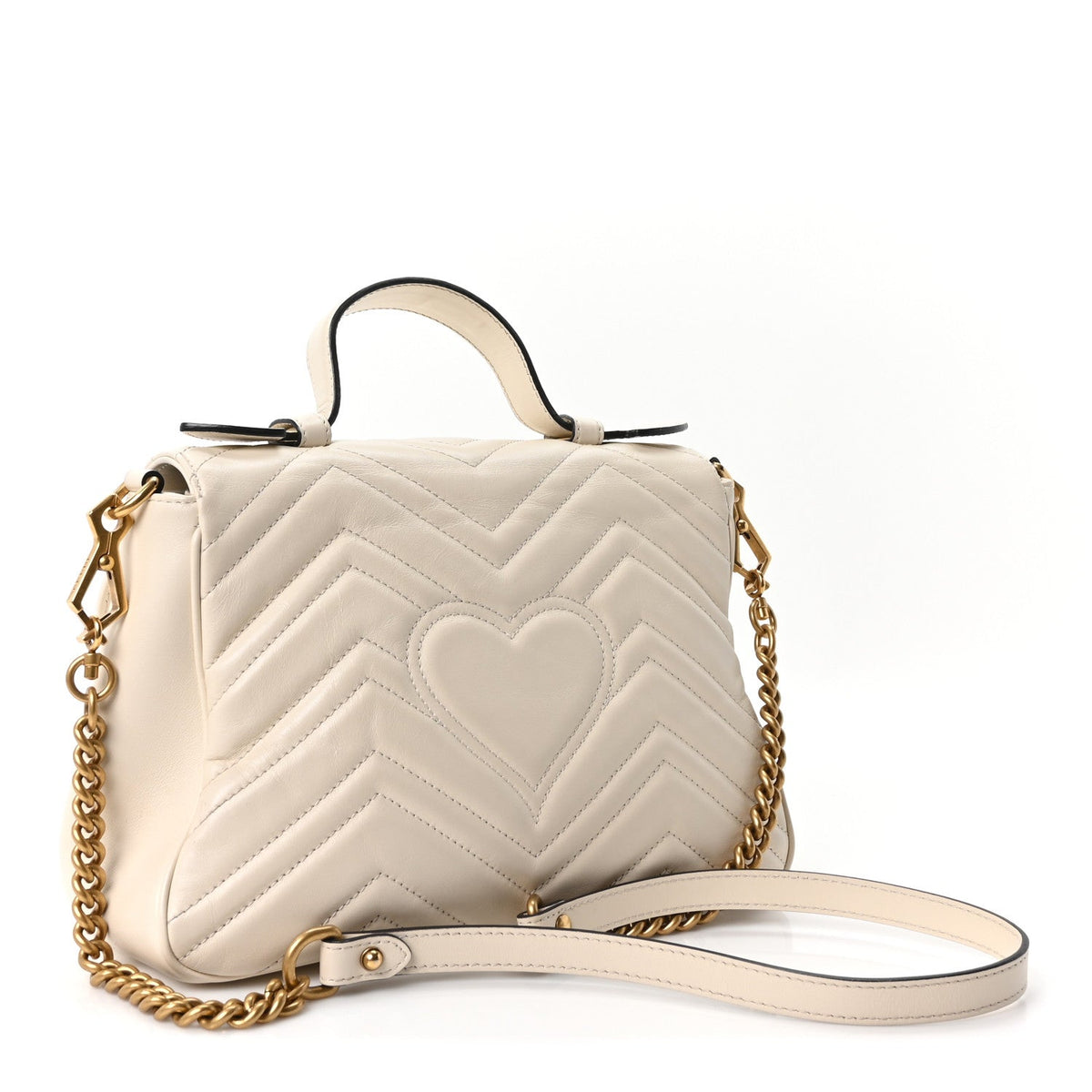 Small Calfskin Shoulder Bag - White