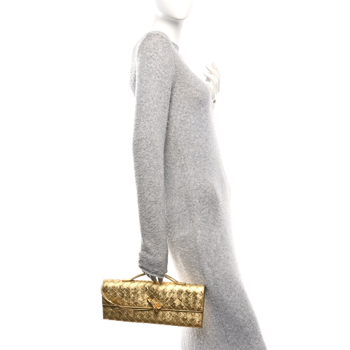Lambskin Clutch Bag - Gold