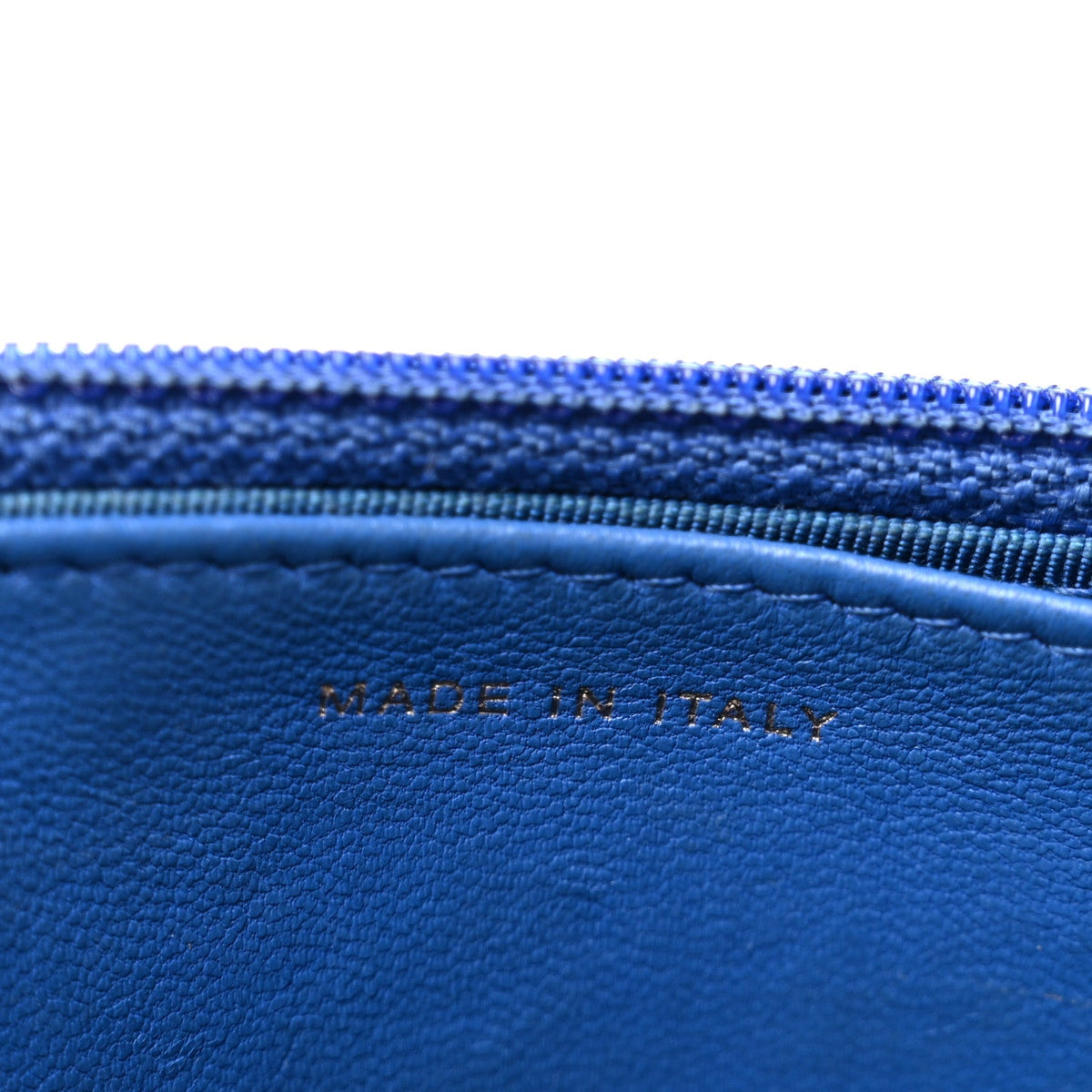 Quilted Lambskin Wallet Bag - Blue