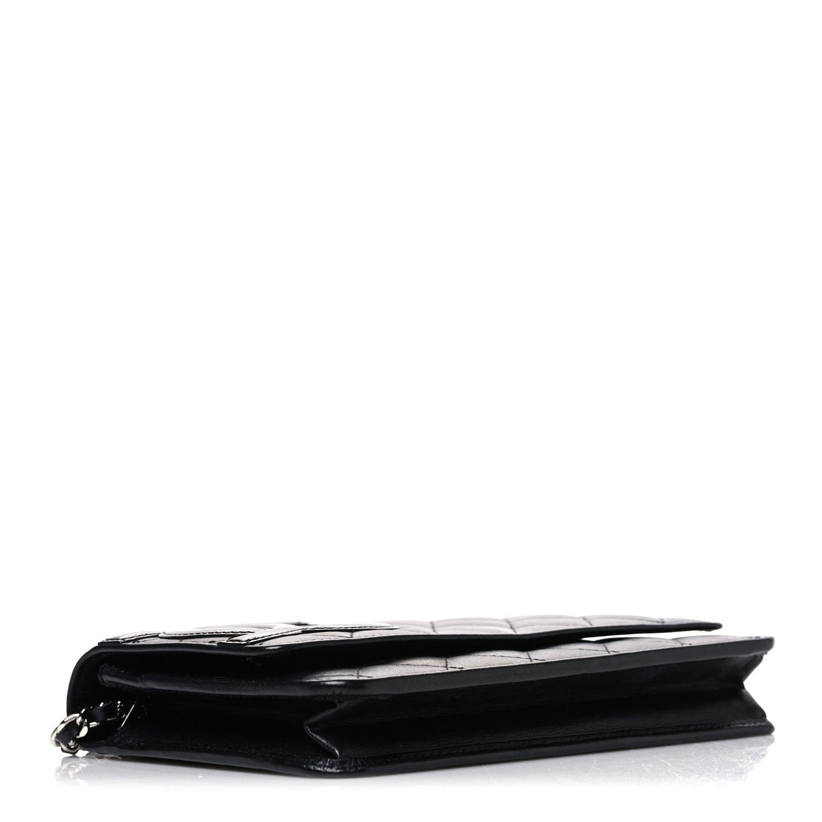 Quilted Calfskin Wallet Bag - Black