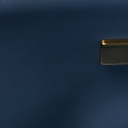 Small Quilted Flap Shoulder Bag - Light Blue