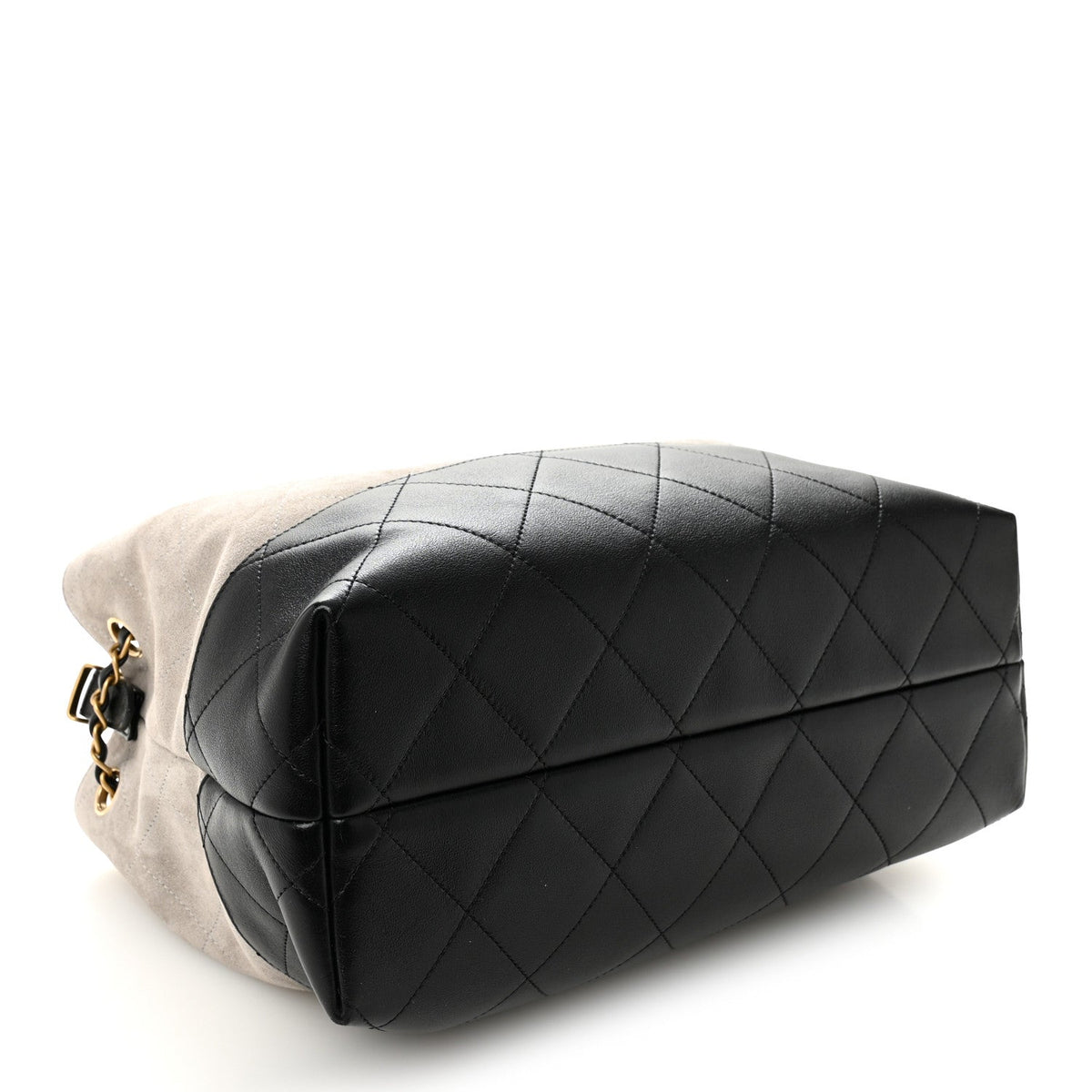 Small Quilted Lambskin Handbag - Grey