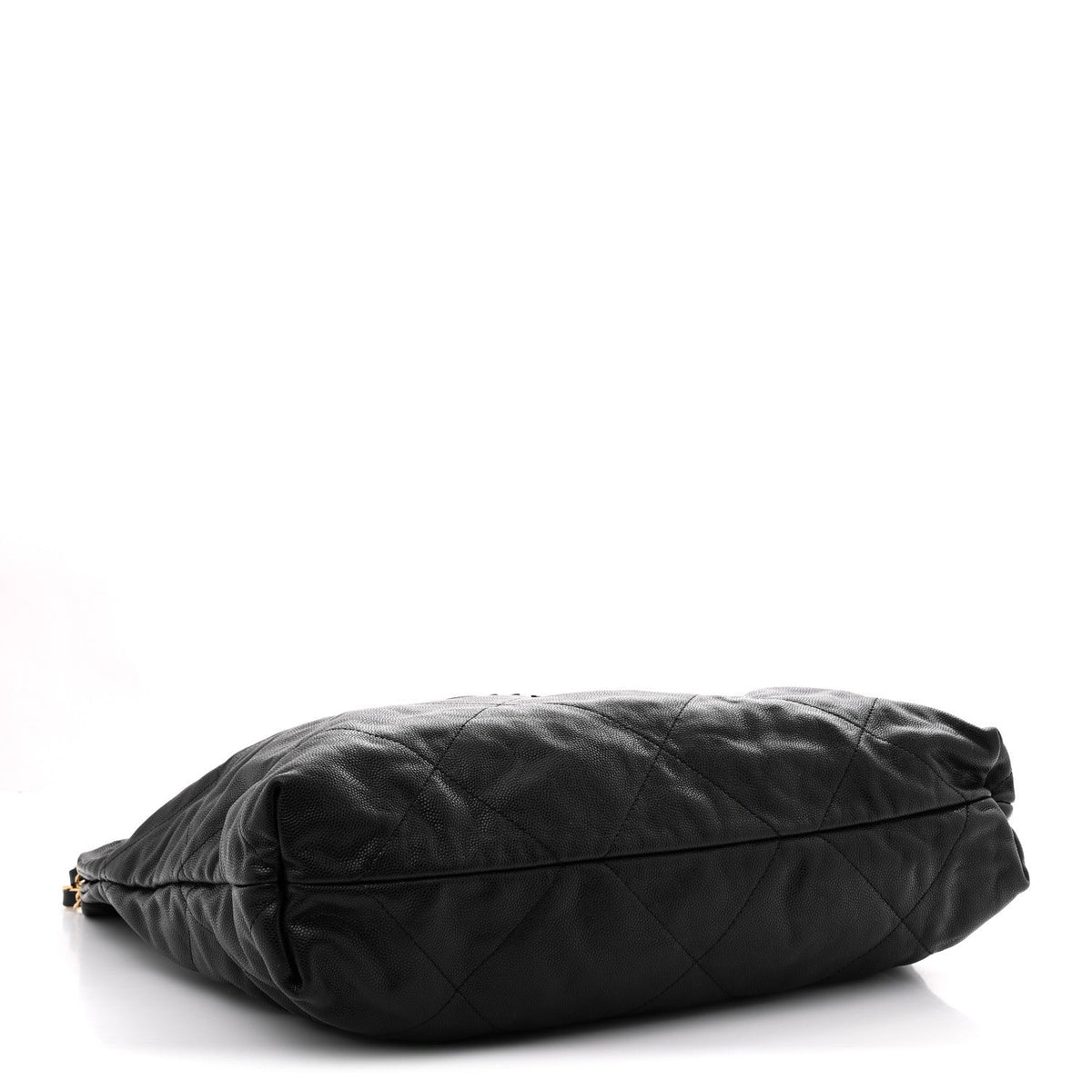 Small Quilted Caviar Handbag - Black