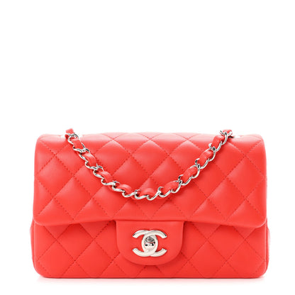 Mini Quilted Lambskin Flap Shoulder Bag - Tan