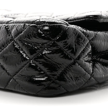 Medium Quilted Flap Shoulder Bag - Black
