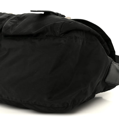 Nylon Shoulder Bag - Black