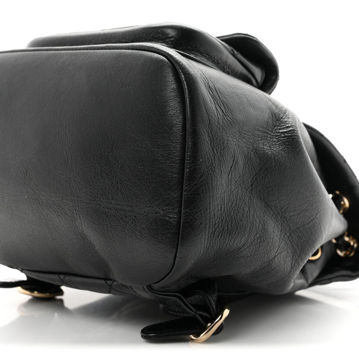 Small Quilted Calfskin Backpack - Black