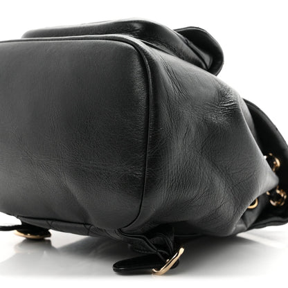 Small Quilted Calfskin Backpack - Black