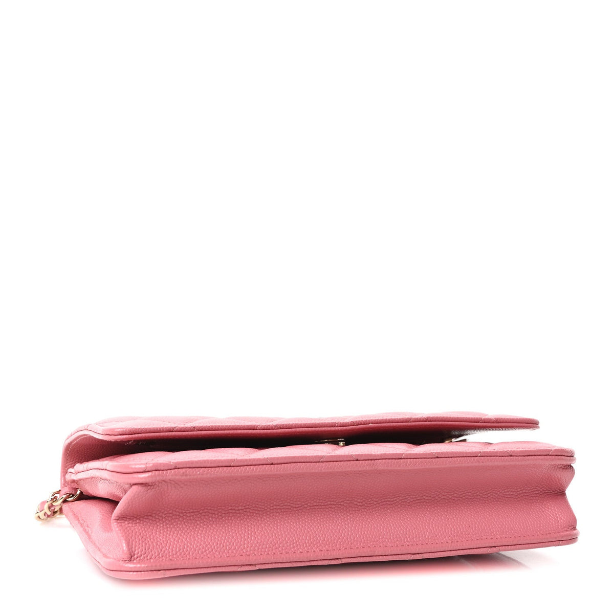 Quilted Caviar Wallet Bag - Pink