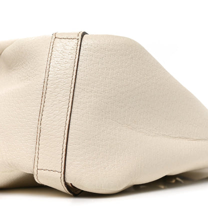 Medium Calfskin Shoulder Bag - White