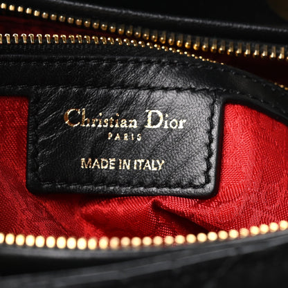 Large Lambskin Handbag - Black