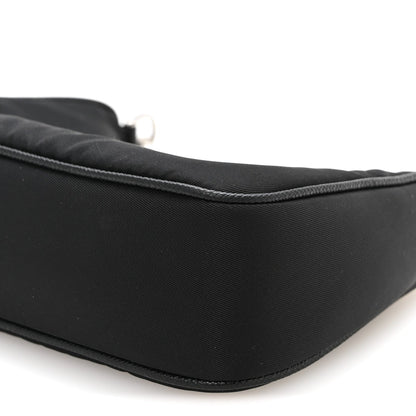 Mini Nylon Shoulder Bag - Black