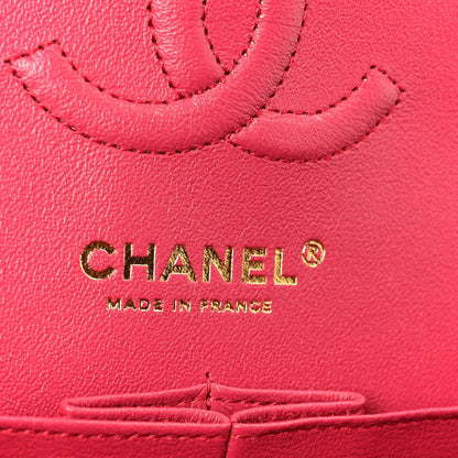 Small Quilted Caviar Flap Shoulder Bag - Pink
