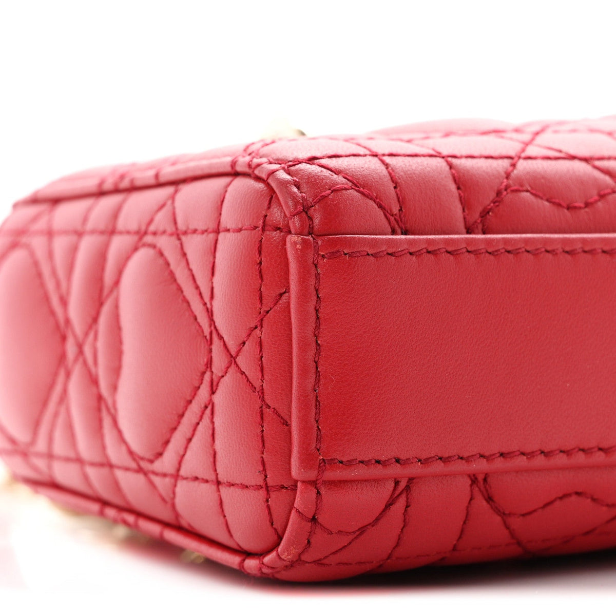 Lambskin Handbag - Red