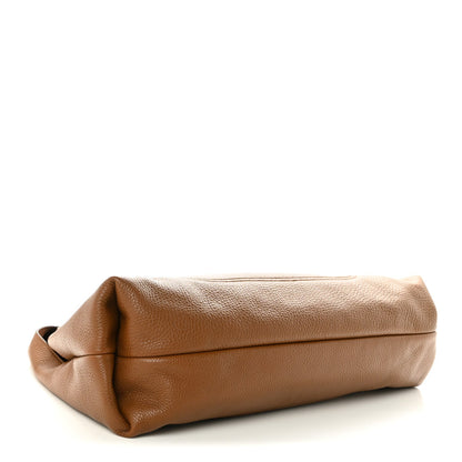 Maxi Calfskin Shoulder Bag - Brown
