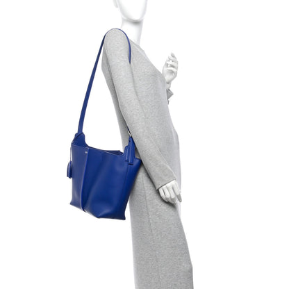 Medium Calfskin Bucket Bag - Blue