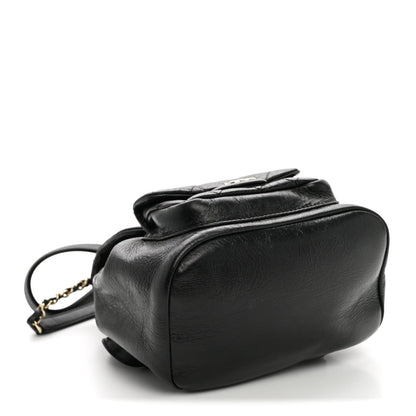Small Quilted Calfskin Backpack - Black